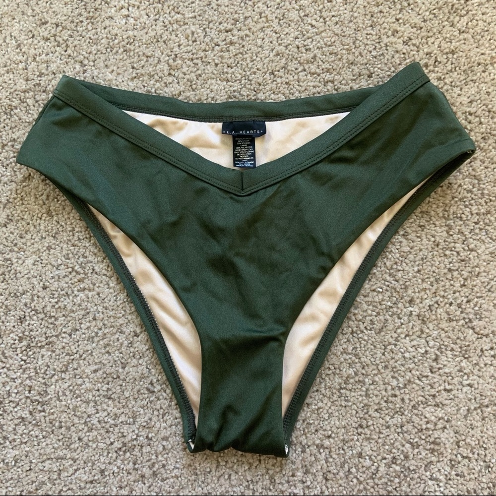 pacsun army green high cut bikini bottoms